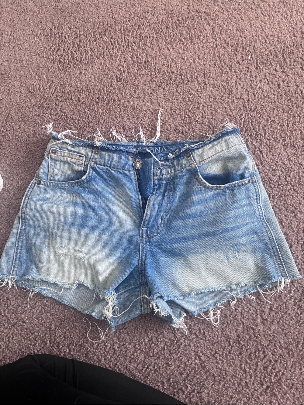 Distressed Light Blue Denim Women’s Shorts